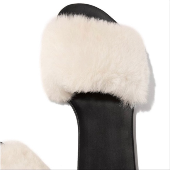NEW faux fur slide sandals slipper “Ivory cloud” - Picture 5 of 5